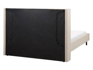 Lit double VILLETTE Beige - Noir - Crème - Largeur : 165 cm