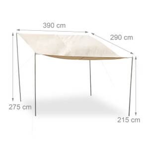 Sonnensegel rechteckig mit Gestell Beige - Metall - Textil - 390 x 275 x 290 cm