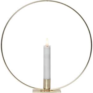 Dekorative Tischleuchte Flamme Ring Gold - Wachs - 29 x 28 x 29 cm