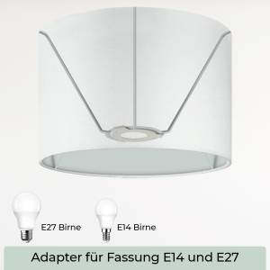 Lampenschirm Premium II Weiß - 25 x 17 x 25 cm
