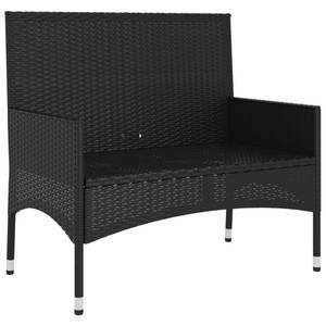 Banc de jardin 3029937 Noir - Crème