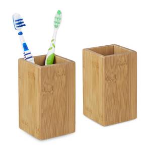 Lot de 2 gobelets brosse à dents bambou Lot de 2