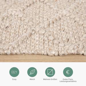 Wollteppich Knit Beige - 160 x 230 cm