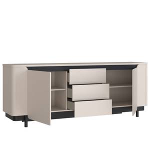 Sideboard Vicente 3 Beige - Holzwerkstoff - 205 x 78 x 45 cm