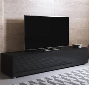 TV-Schrank Luke H2 mit Füße Schwarz - Holzwerkstoff - 160 x 32 x 40 cm