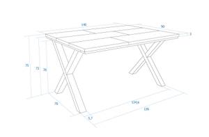 Esstisch Tetrix Cremeweiß