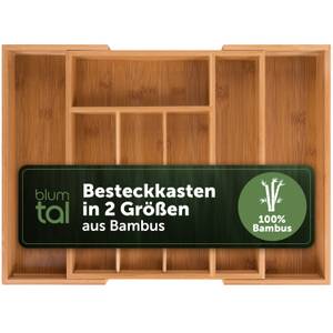 Besteckkasten ausziehbar 5-7 Fächer Holz 29 x 33 cm