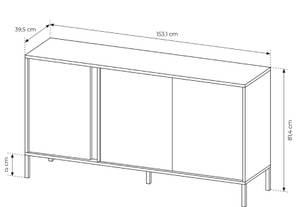 Kommode DASTI Beige - Holzwerkstoff - 154 x 82 x 40 cm