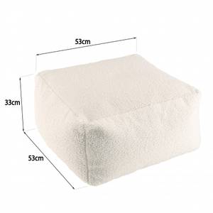 Sitzsack quadratisch 53x53cm Weiß - Textil - 53 x 33 x 53 cm