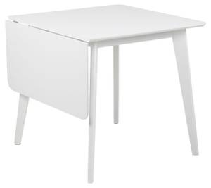 Table à manger Roxby Blanc - En partie en bois massif - 120 x 76 x 80 cm