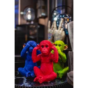 Spardose Monkey Mizaru Blau - Kunststoff - 25 x 35 x 24 cm