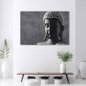 Leinwandbild Buddha Zen Spa Orient Grau 60 x 40 cm