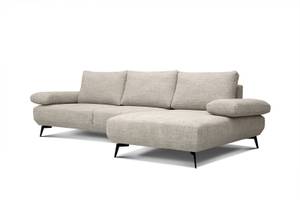 Ecksofa Mello (4-Sitzer) Creme - Ecke davorstehend rechts