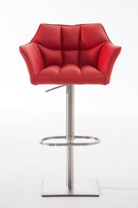 Barhocker Damaso Rot - Silber