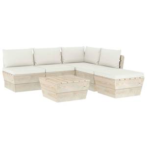 Garten-Lounge-Set (6-teilig) 3016490-15 Weiß - Holzwerkstoff - Holzart/Dekor - 60 x 30 x 60 cm