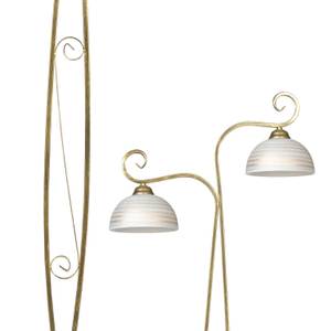 Stehlampe ELISA Gold - Grau - Glas - Metall - 70 x 160 x 70 cm