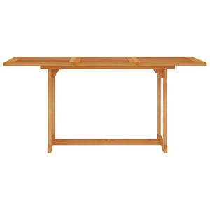 Table de jardin Blanc - Bois/Imitation - En partie en bois massif - 150 x 75 x 150 cm