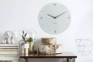Horloge murale design THE CANDID. Blanc - Bois manufacturé - 38 x 38 x 1 cm