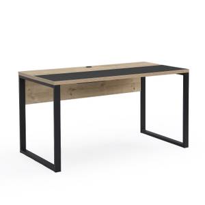 Schreibtisch NOEL 140x70cm Schwarz - Eiche Sand Dekor - Breite: 140 cm