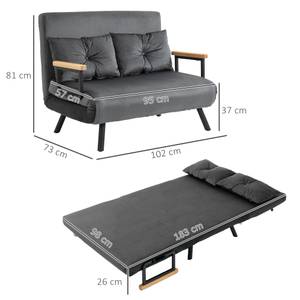 Schlafsofa 839-835V00CG Dunkelgrau