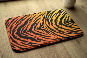 Badteppich Tiger-Streifen Orange - Textil - 75 x 45 x 75 cm