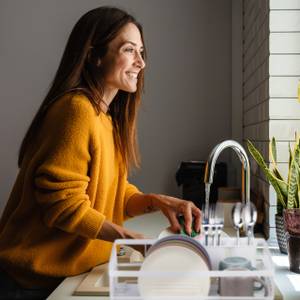 Égouttoir pour la vaisselle avec plateau Blanc