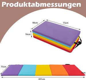 Yogamatte RT32336DE Kunststoff - 75 x 201 cm