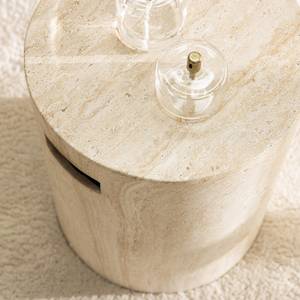 Tabouret design Radom Beige - Pierre - 35 x 45 x 35 cm