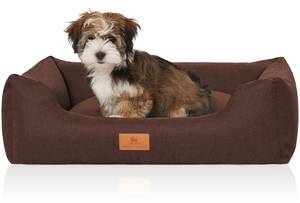 Hundebett Lotte mit Handwebcharakter Braun - 63 x 23 x 85 cm