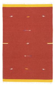 Kelim Modern - 180x120cm Rot - Naturfaser - 120 x 1 x 180 cm