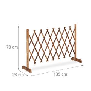 Ausziehbares Rankgitter natur Braun - Holzwerkstoff - 185 x 73 x 28 cm