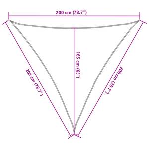 Sonnensegel 3016492-5 Anthrazit - 200 x 200 x 200 cm