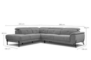 Ecksofa Avena 5-Sitzer Grau