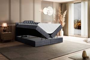 Boxspringbett VILA-1 Steingrau - Breite: 160 cm - H4