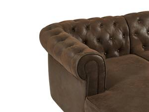 Sofa CHESTERFIELD Braun - Textil - 163 x 72 x 290 cm