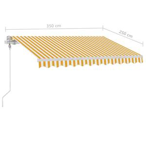 Auvent rétractable 3006545-3 Jaune - 350 x 1 x 350 cm