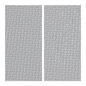 36 pièces Tapis puzzle avec bord Gris - Blanc