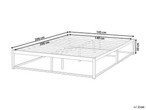 Lit double VIRY Noir - Métal - 146 x 30 x 206 cm