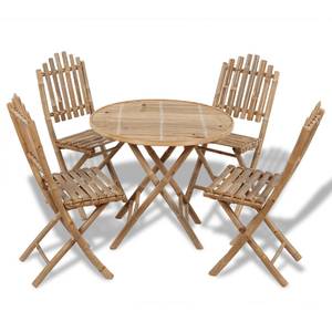 Ensemble de mobilier de jardin Marron - Bois massif - 80 x 70 x 80 cm