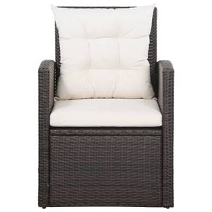 Garten-Sofagarnitur Braun - Metall - Polyrattan - 70 x 66 x 120 cm