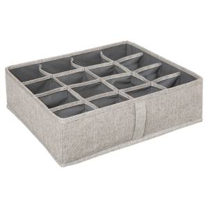 Wäsche-Organizer ORGA, 35 x 31 x 10 cm Grau - Textil - 31 x 11 x 35 cm