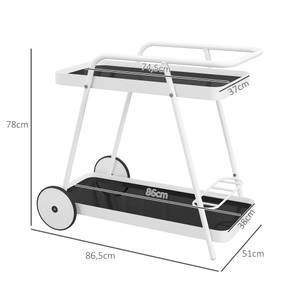 Gartenwagen 84H-017V00WT Metall - 51 x 78 x 87 cm