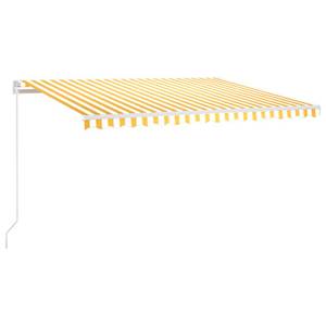 Auvent rétractable 3006540-2 Blanc - Jaune - 300 x 400 cm