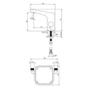 Moderne Sensor-Waschtischarmatur Chrom Silber - Metall - 6 x 15 x 16 cm