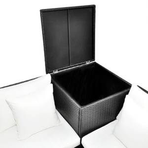 Gartenmöbel-Set Schwarz - Polyrattan - 56 x 30 x 56 cm