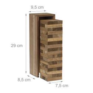 Wackelturm mit Holzkiste Braun - Holzwerkstoff - 10 x 29 x 9 cm