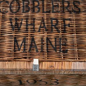 Truhe Cobblers Wharf, 90x40 cm Braun - Rattan - Massivholz - 45 x 50 x 95 cm