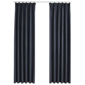 Rideau(lot de 2) 299470 Anthracite - Hauteur : 245 cm