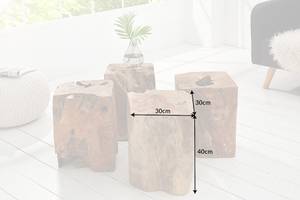 Beistelltisch WOOD Braun - Massivholz - Holzart/Dekor - 30 x 40 x 30 cm