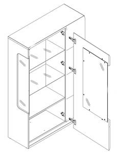 Wohnwand Aubry 20 (4-teilig) mit LED Weiß - Holzwerkstoff - 291 x 210 x 53 cm